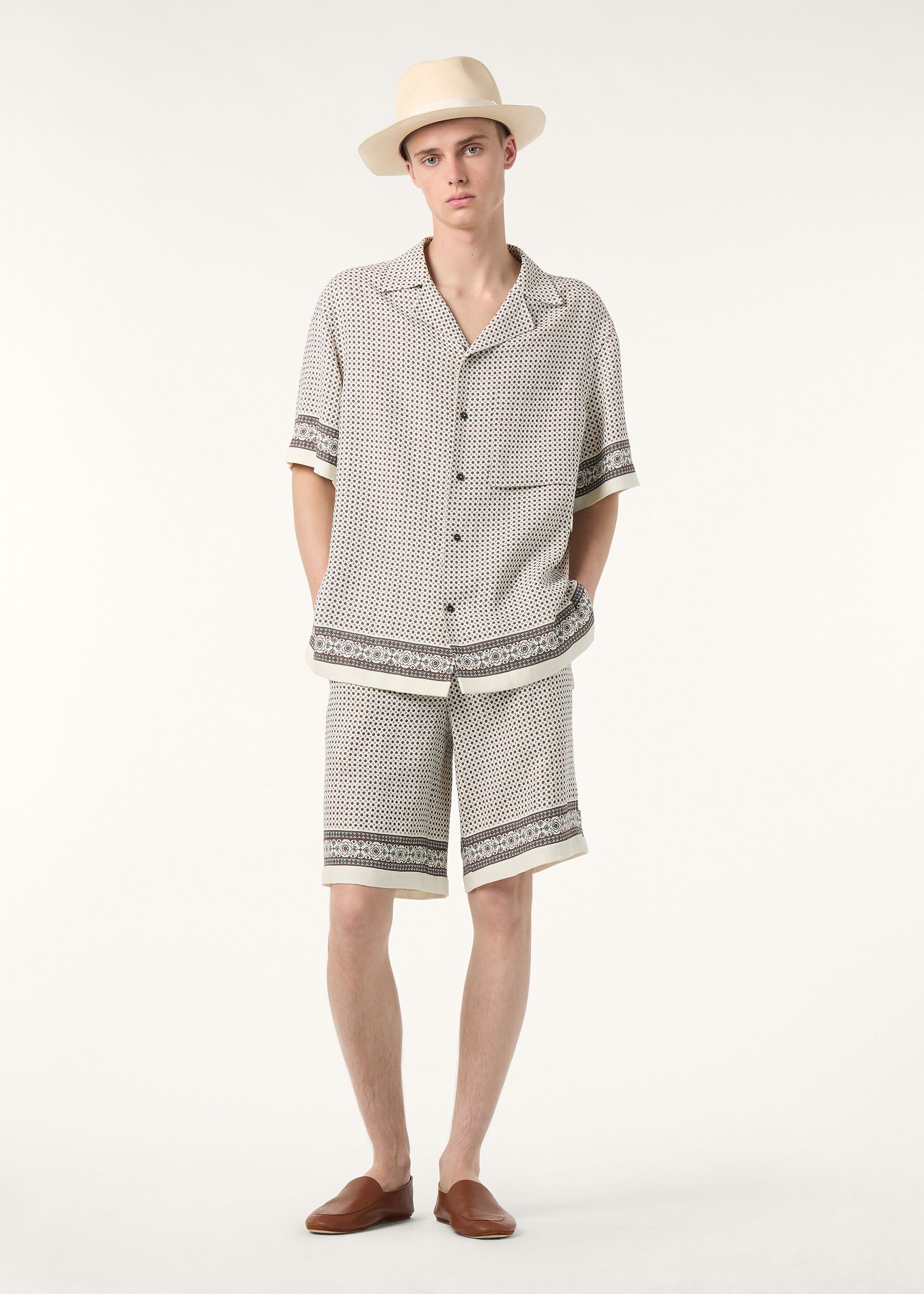 FEDERICO SHIRT SS LORO PIANA CARDO SOLARE