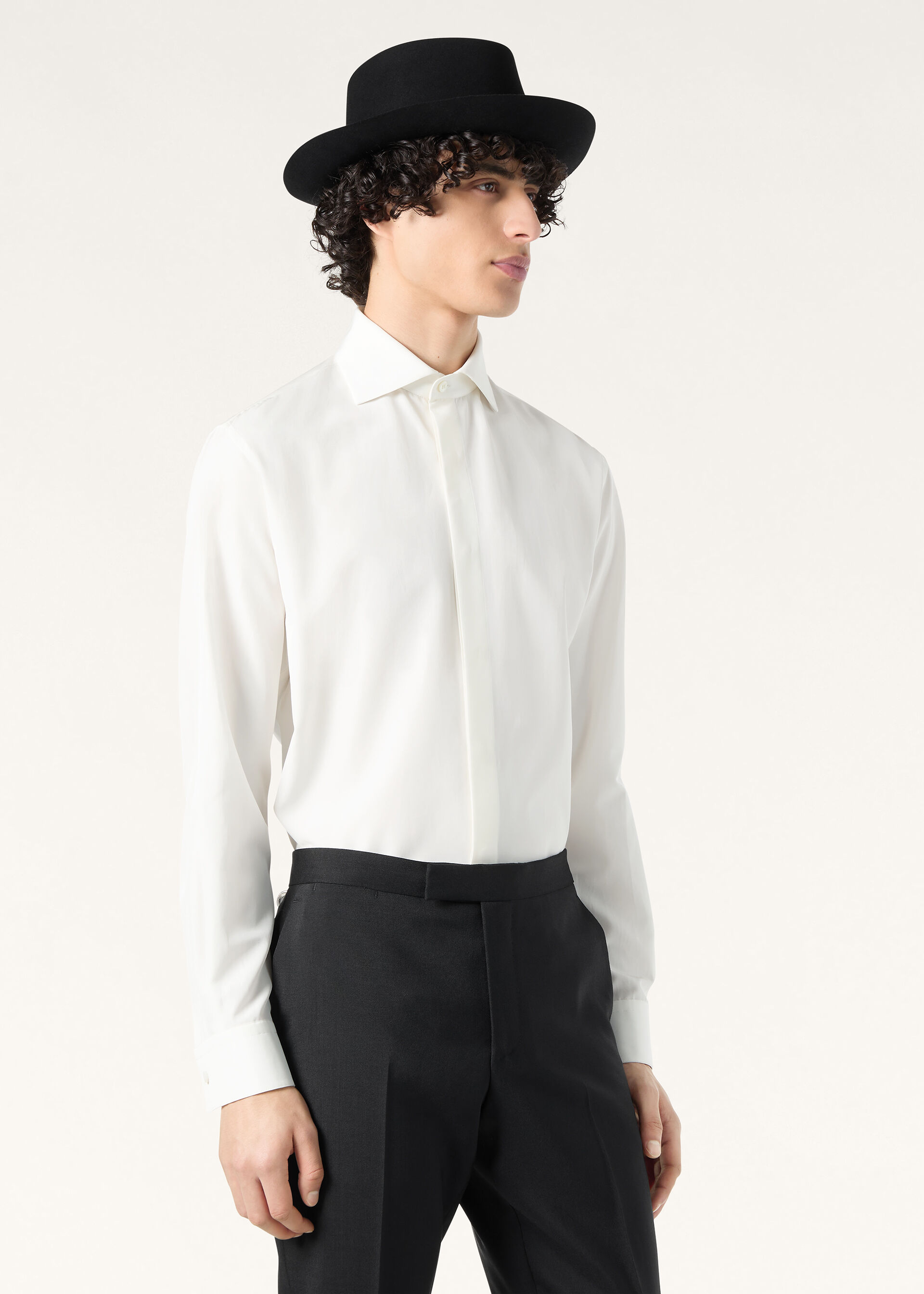 FILIPPO TUX SHIRT COTTON SILK POPELINE