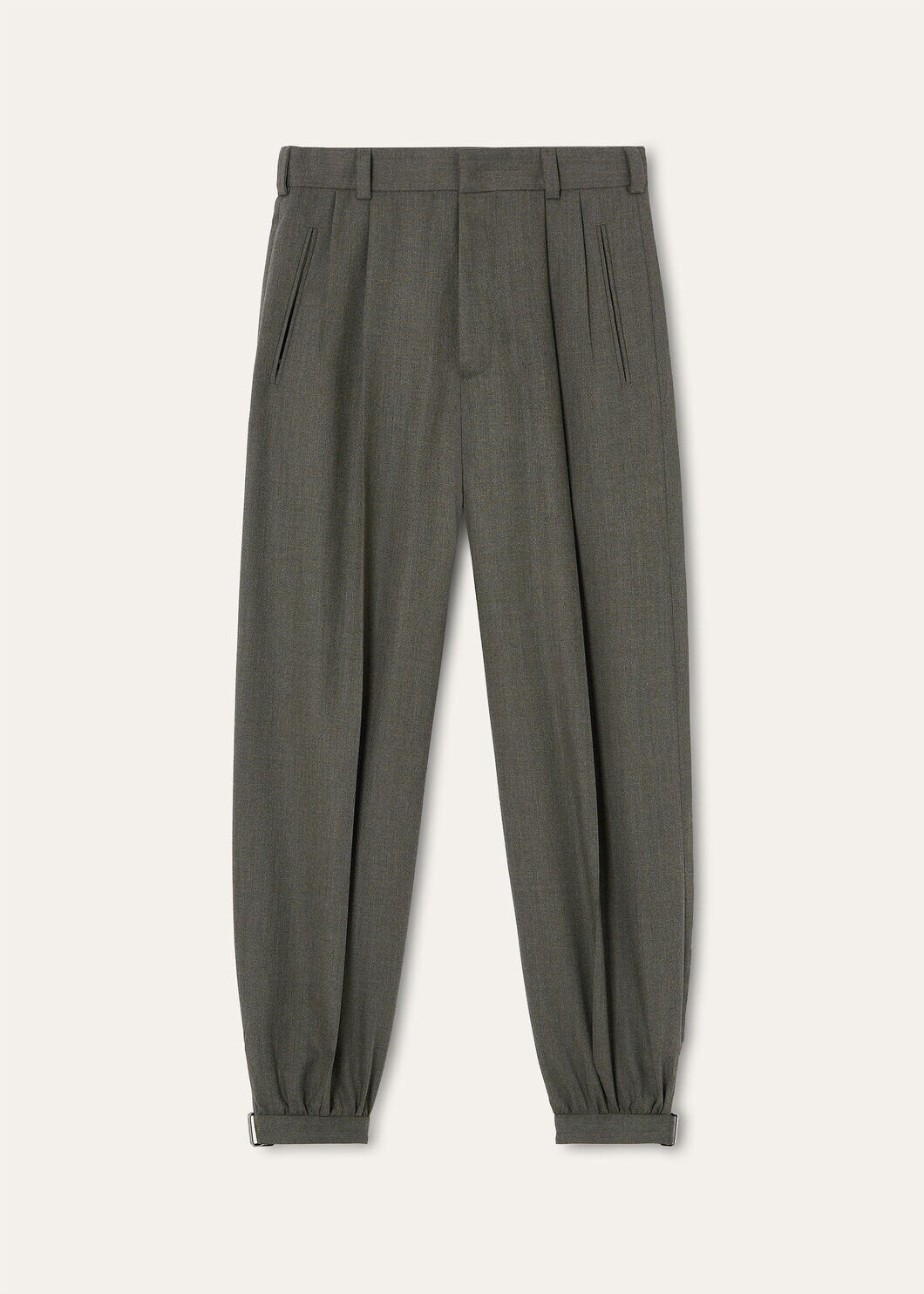 SCOTT TROUSERS WOOL CANVAS MELANGE