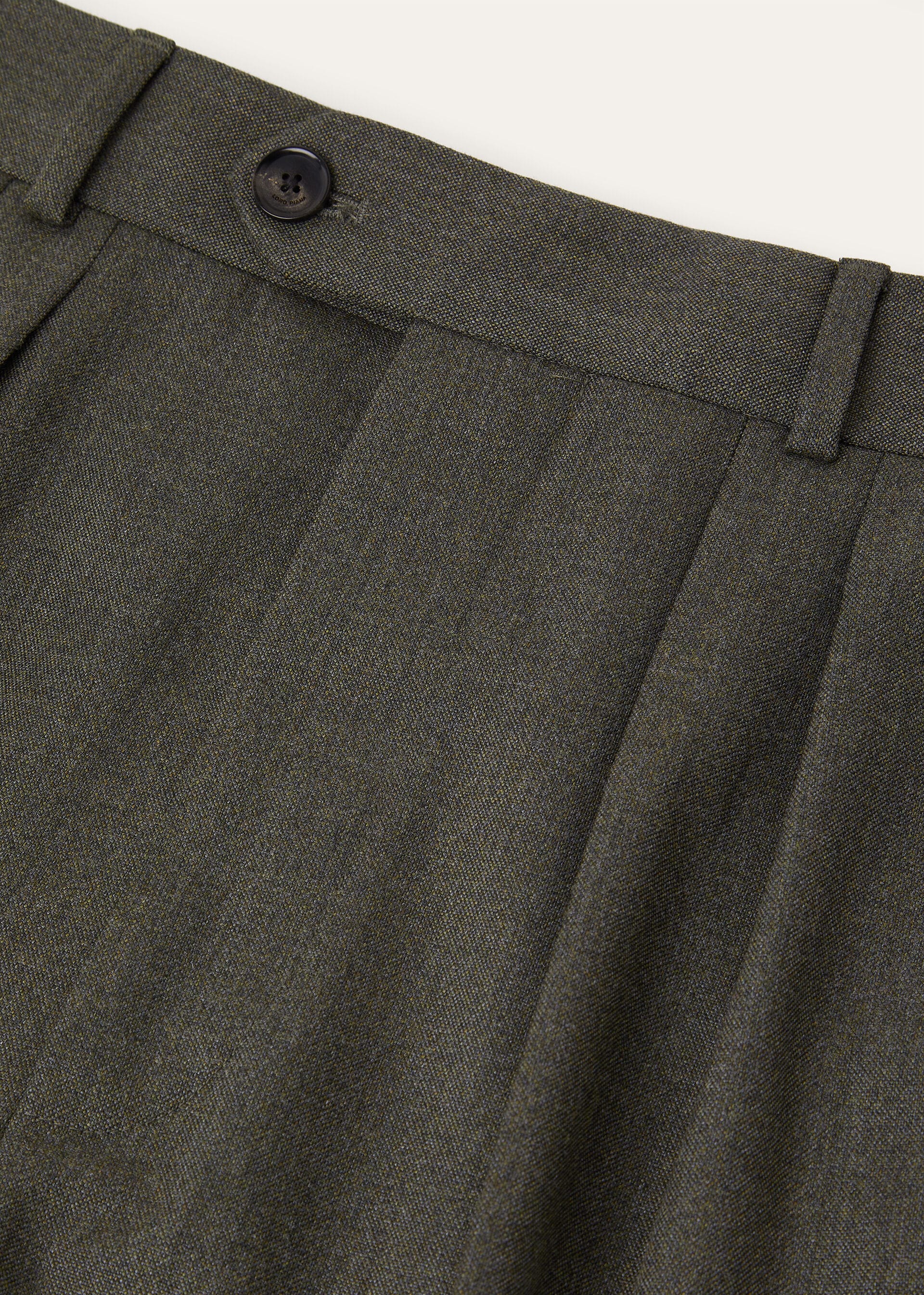 STAFFORD TROUSERS WOOL CANVAS MELANGE