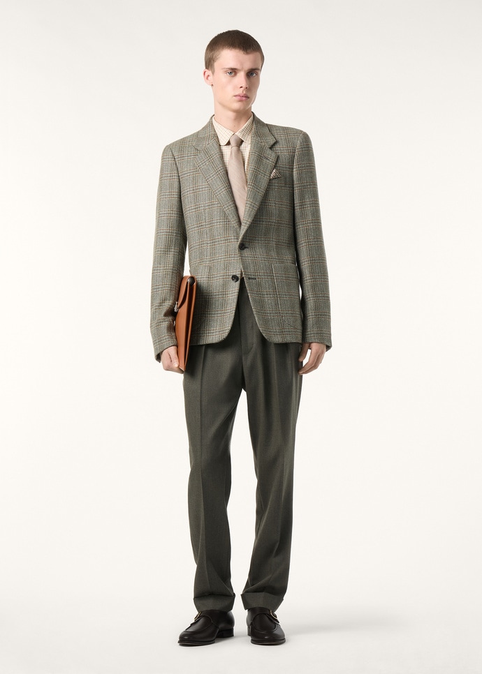 STAFFORD TROUSERS WOOL CANVAS MELANGE_FAQ1914_51DC_1