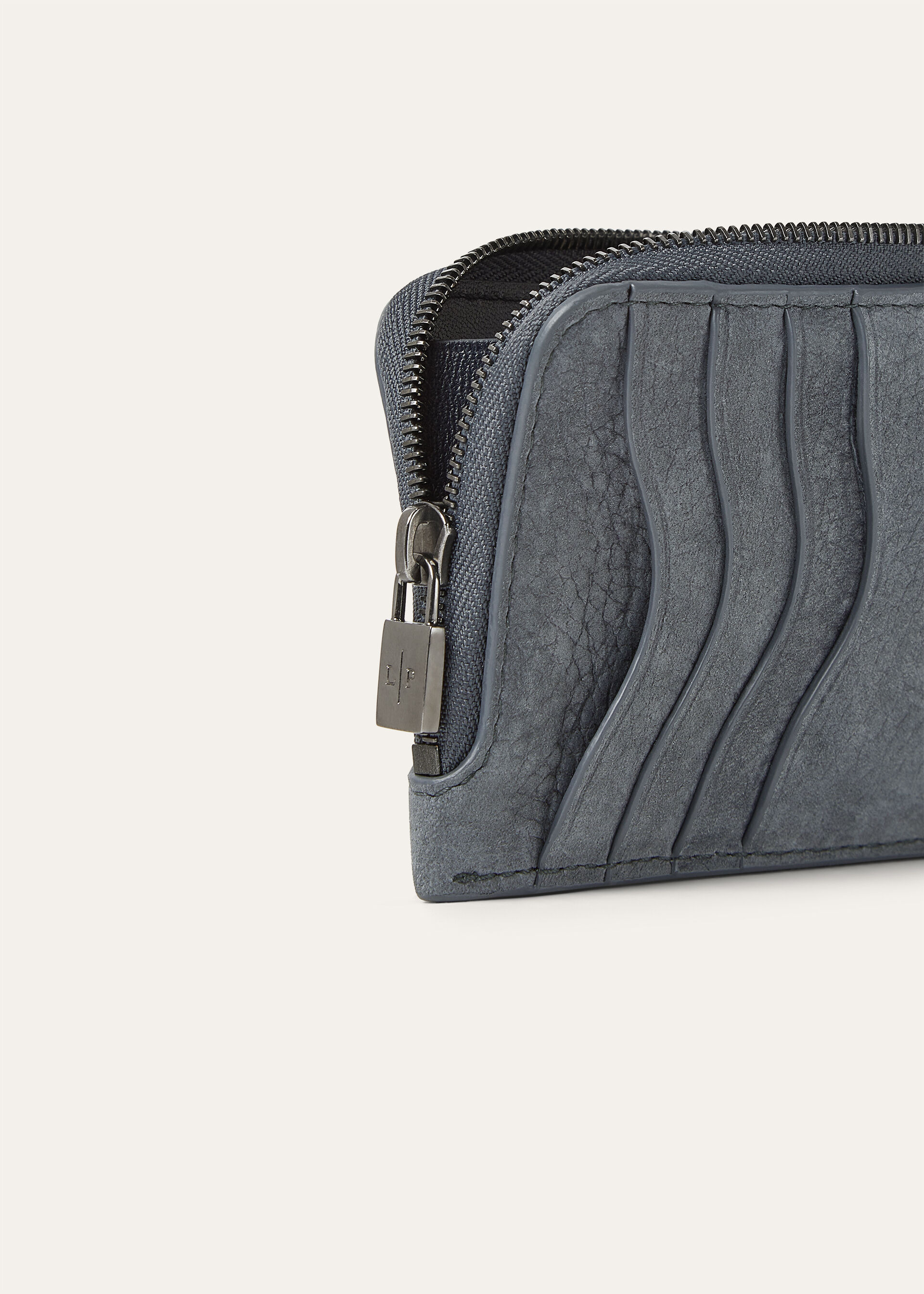EXTRA ZIPPOUCH WTH CARDHOLDER GRAINED NUBUCK