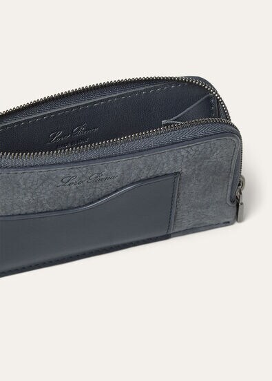 EXTRA ZIPPOUCH WTH CARDHOLDER GRAINED NUBUCK
