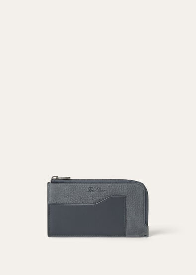 EXTRA ZIPPOUCH WTH CARDHOLDER GRAINED NUBUCK
