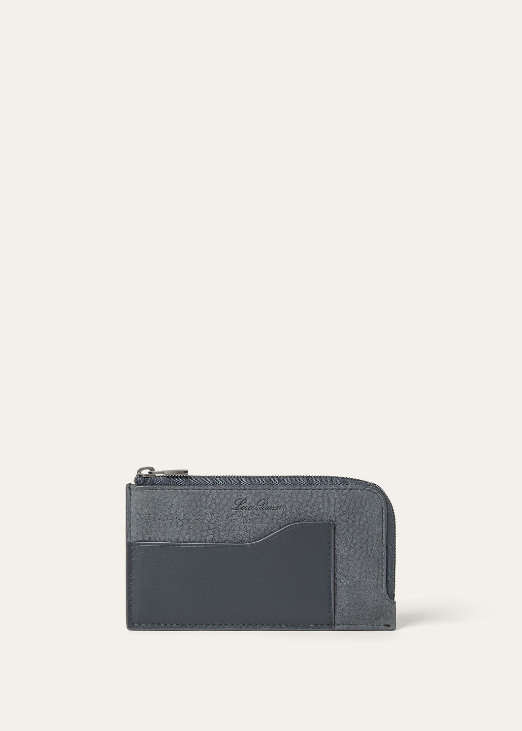 EXTRA ZIPPOUCH WTH CARDHOLDER GRAINED NUBUCK