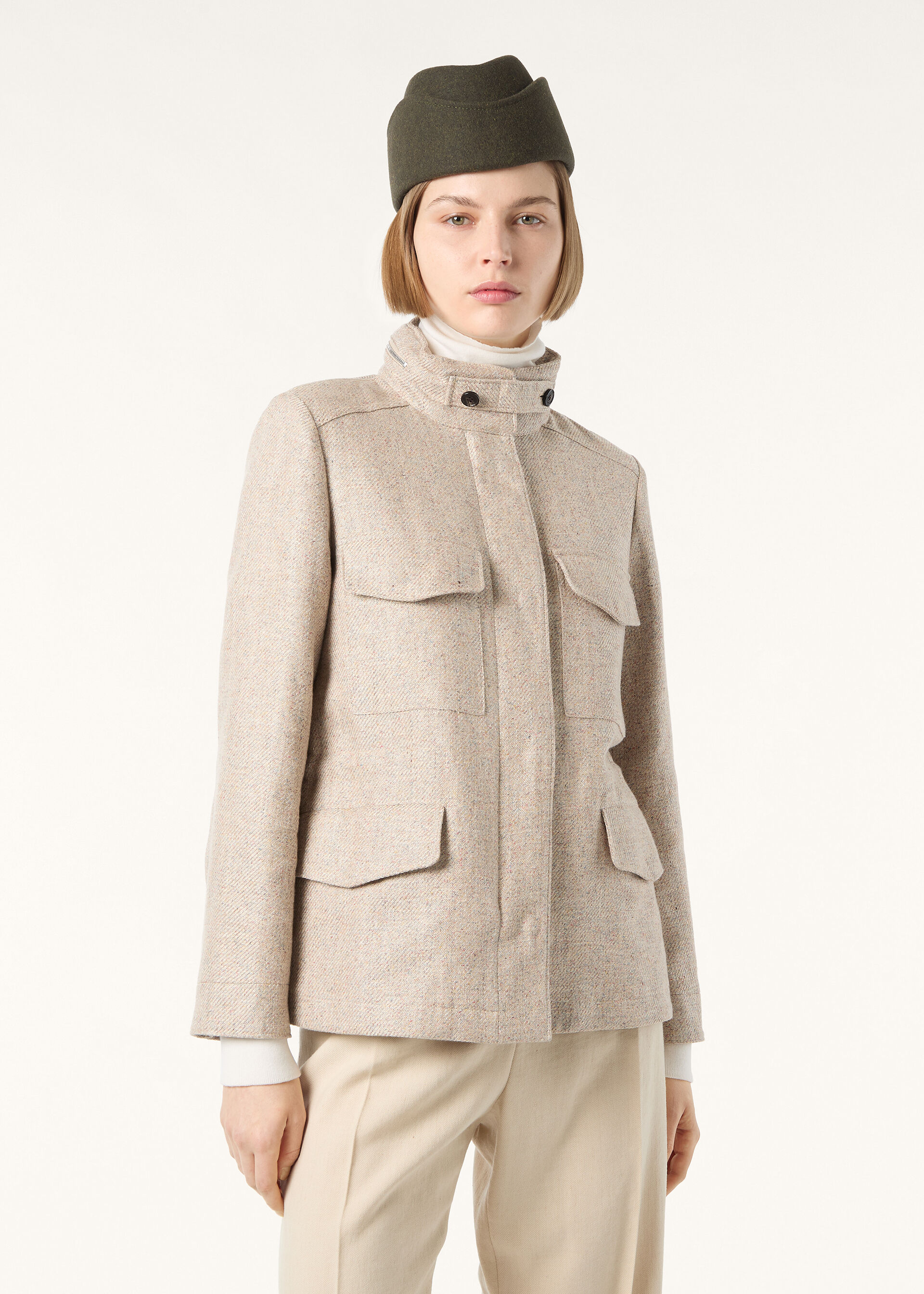 TRAVELLER MINI FIELD JACKET LINEN COTT MALFILE'