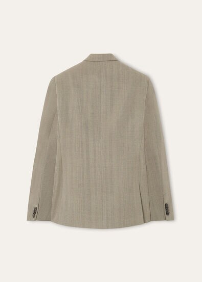 MILANO PEAK DB SUIT WOOL MOULINE' CHEVRON