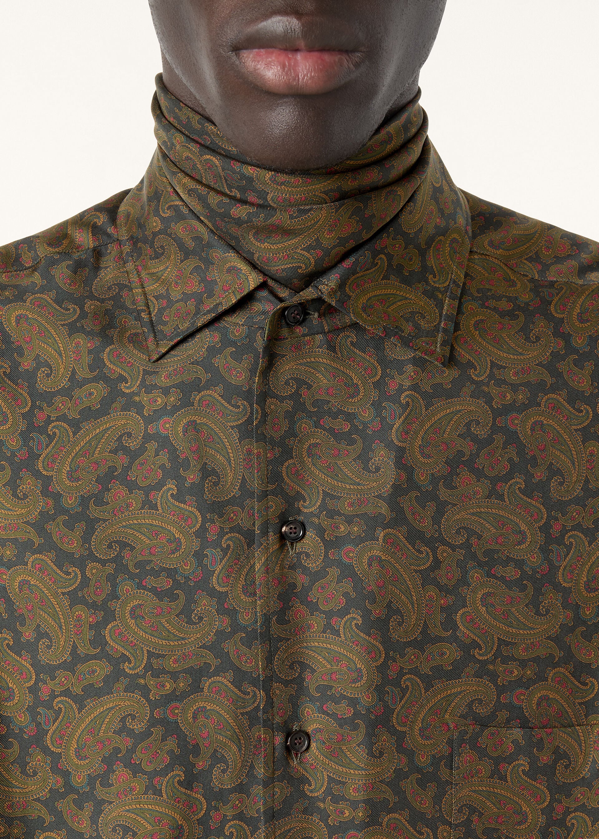 ANDRE' SHIRT ROYAL PAISLEY OVERDYED