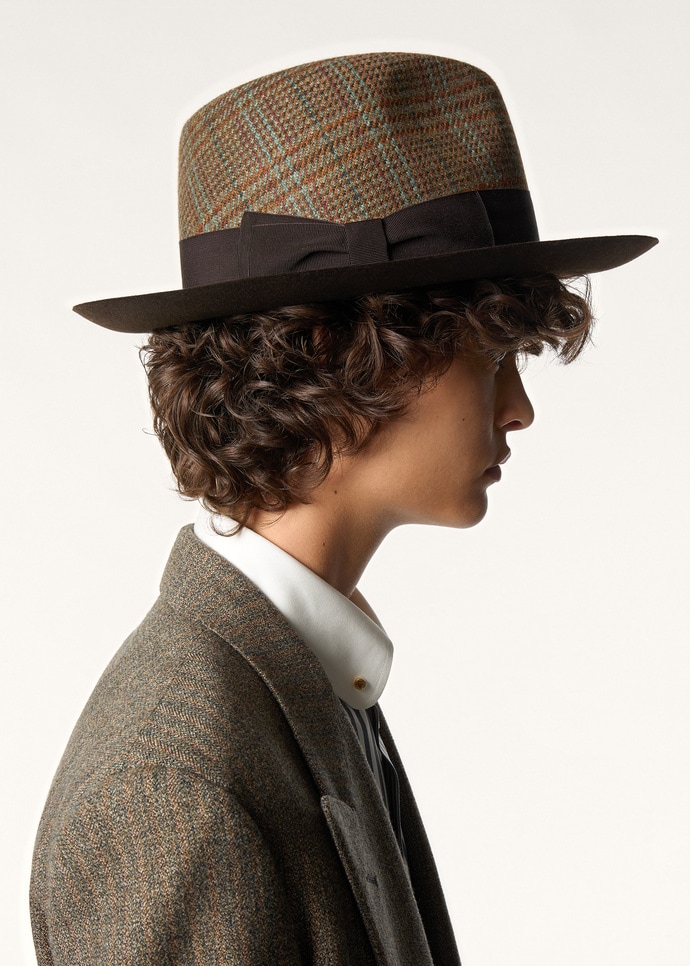 SERGIO HAT MY FELT BABY CASH & ELGIN CHECK_FAQ2015_B5MX_1