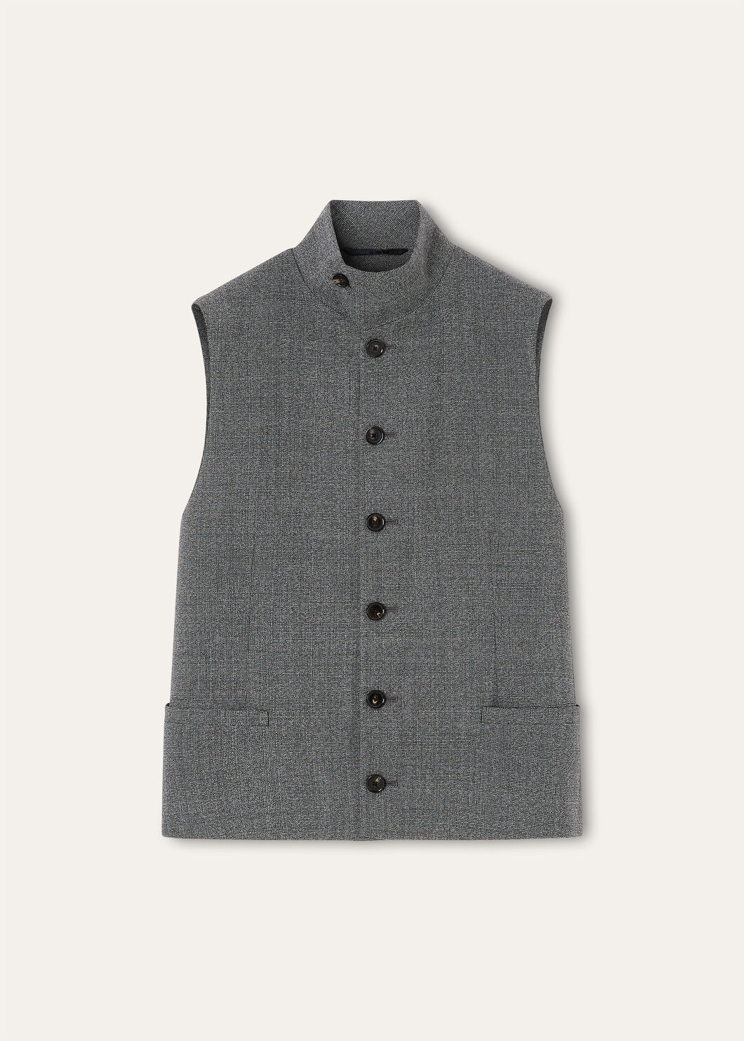 WARWICK VEST WOOL PRINCE OF WALES MOULINE'