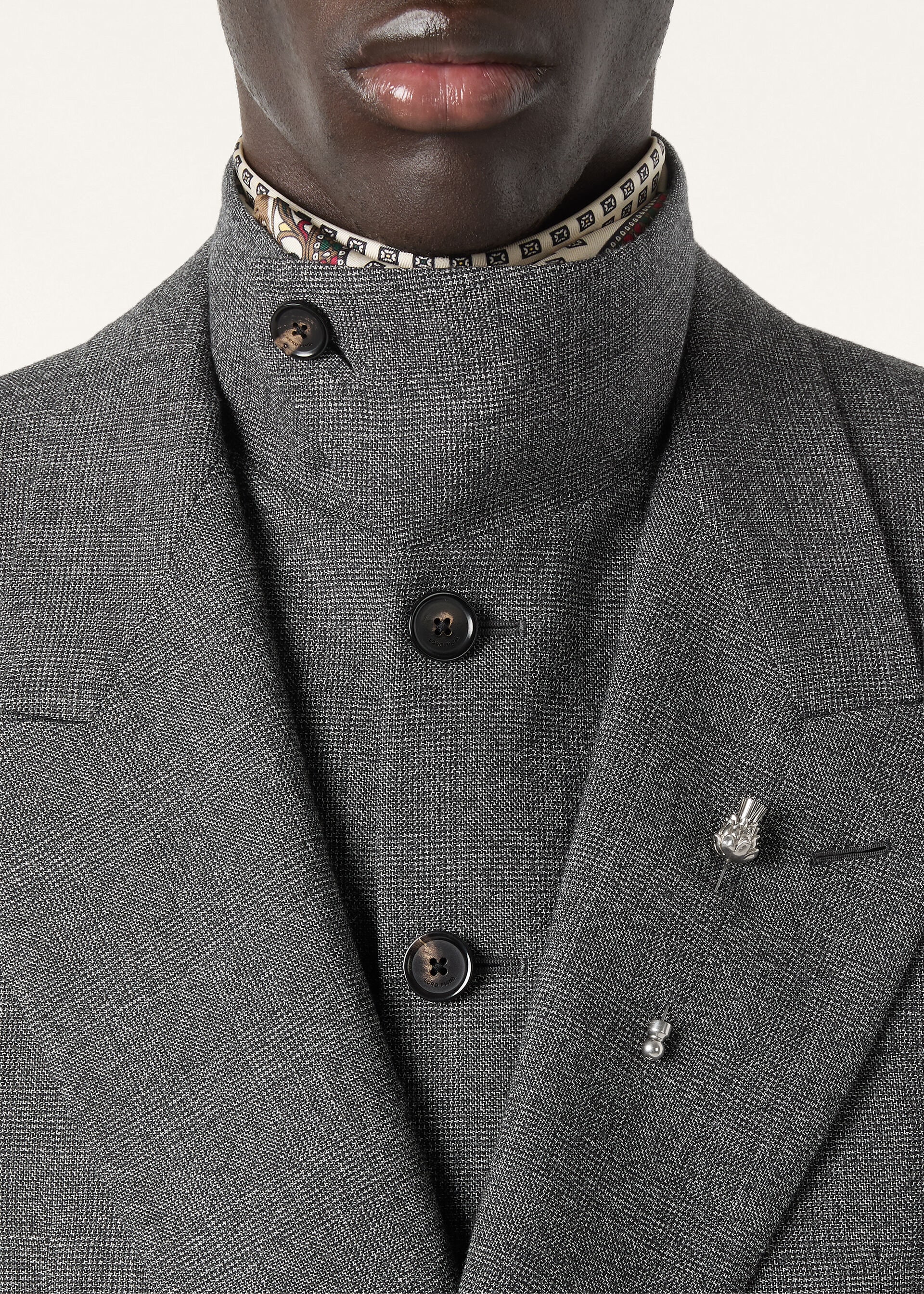 WARWICK VEST WOOL PRINCE OF WALES MOULINE'