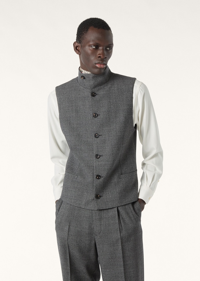 WARWICK VEST WOOL PRINCE OF WALES MOULINE'_FAQ2028_F6ZQ_3