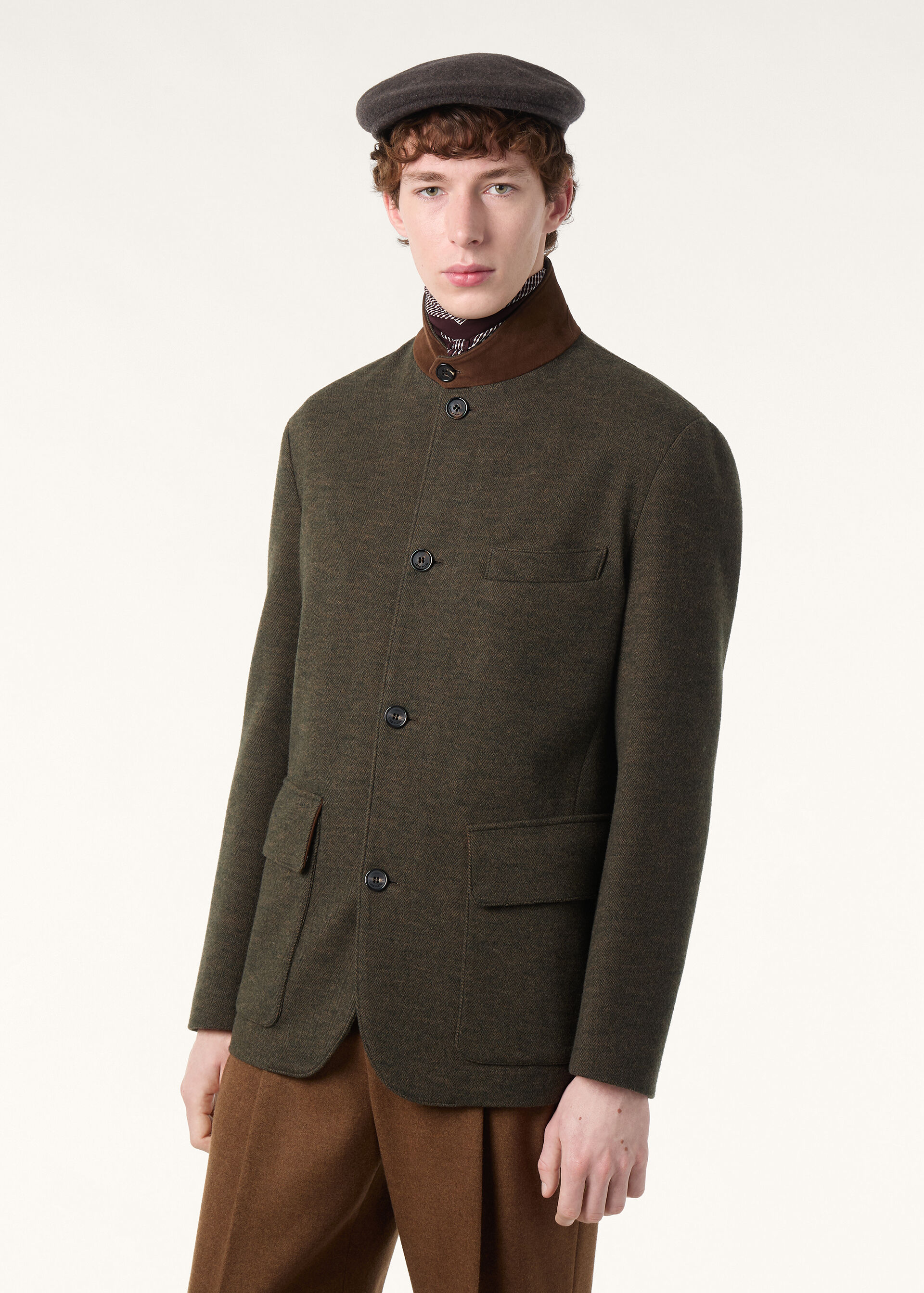 ROADSTER SB JACKET JERSEY WOOL CHEVRON