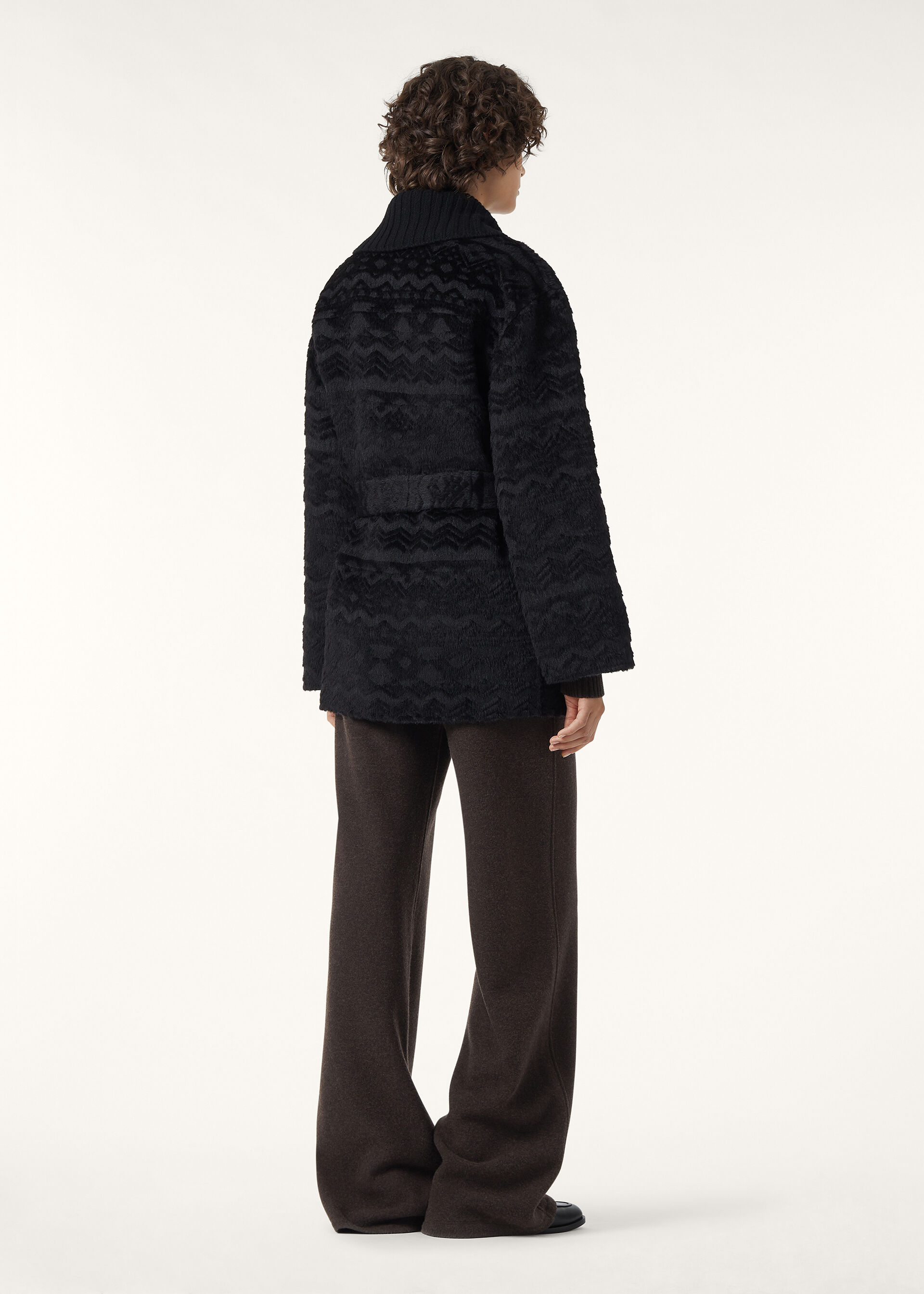 MARTIN DB COAT DOUBLE ALPACA JACQUARD