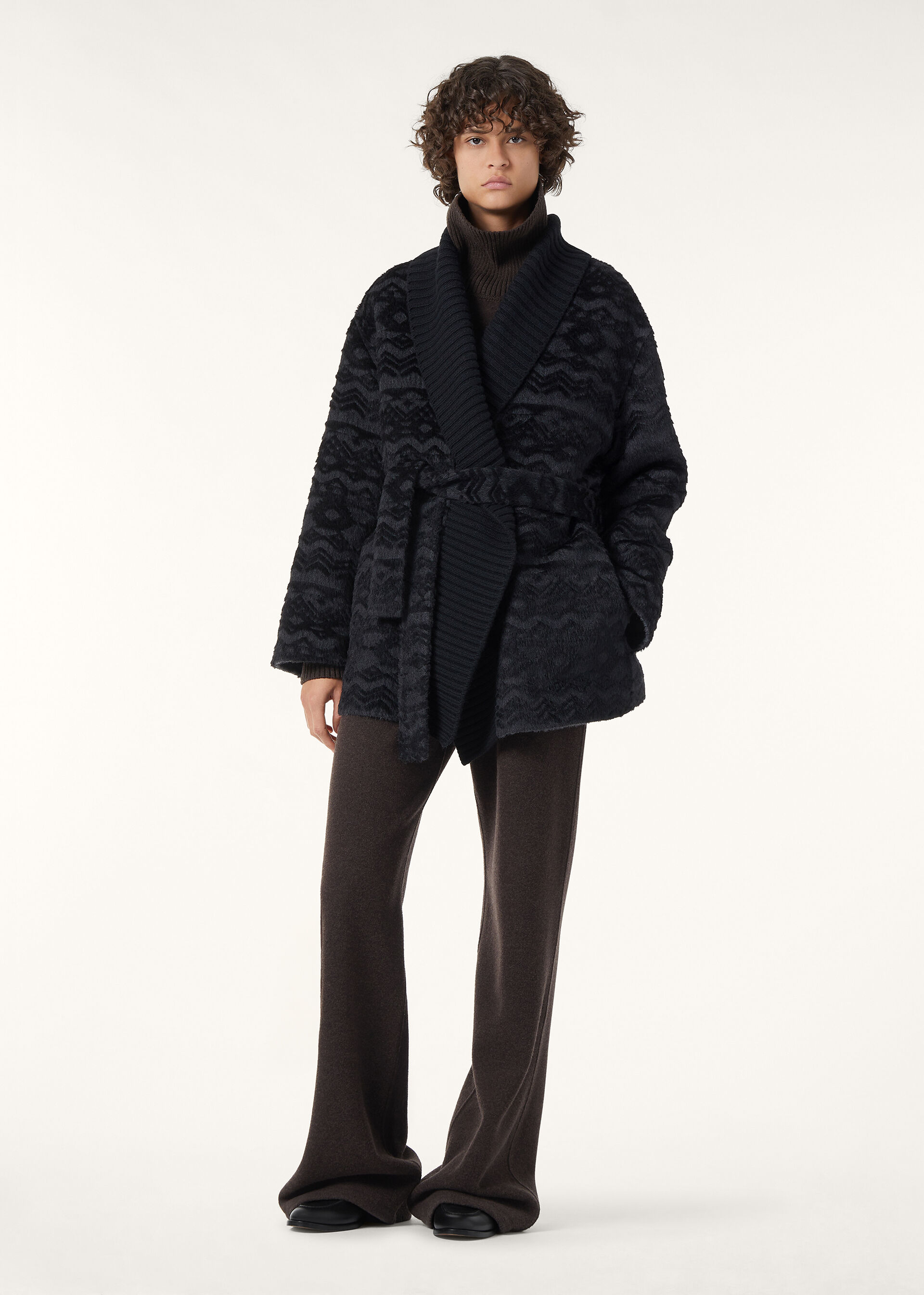 MARTIN DB COAT DOUBLE ALPACA JACQUARD