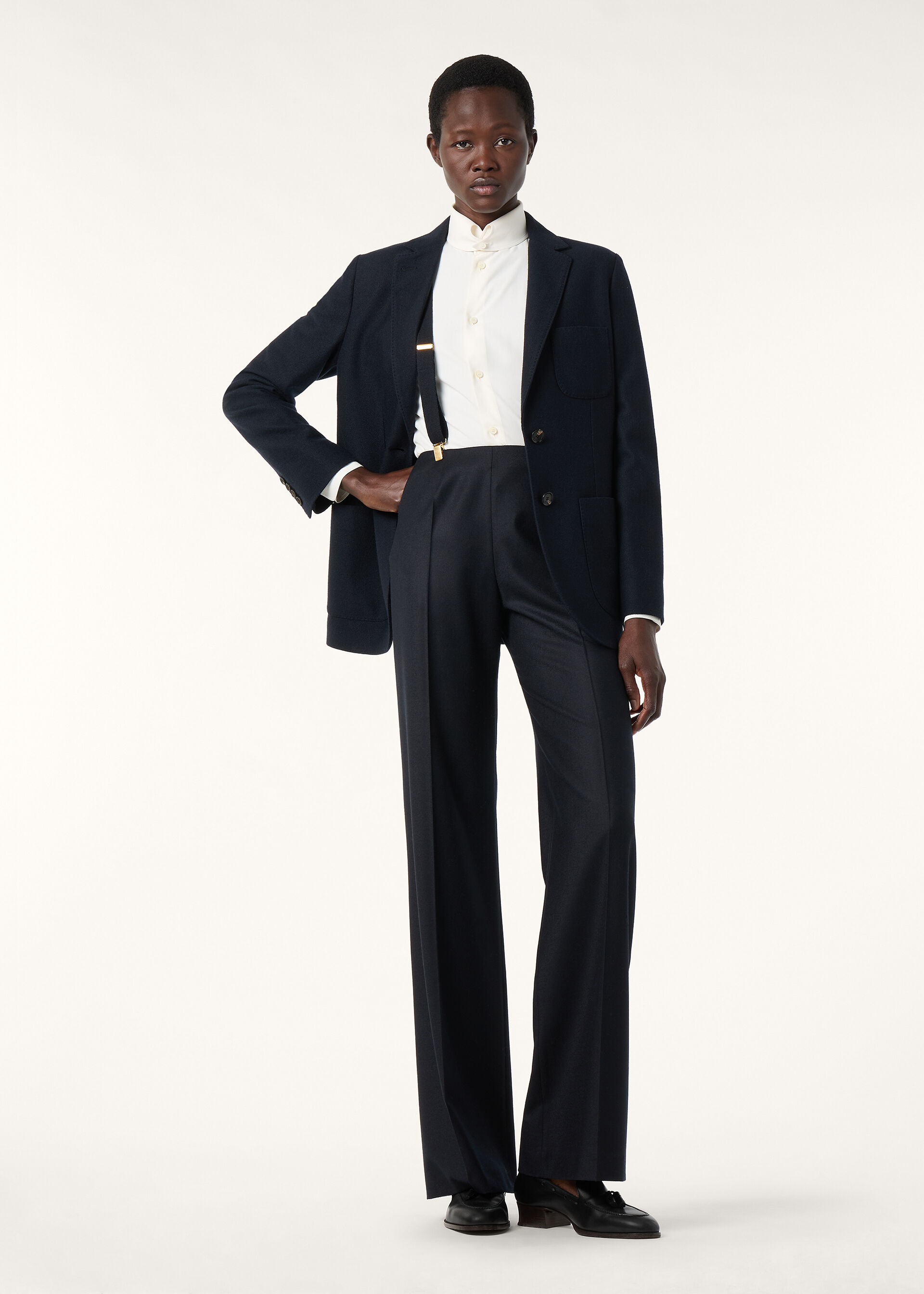 TIMI TROUSERS WOOL CASH FLANNEL