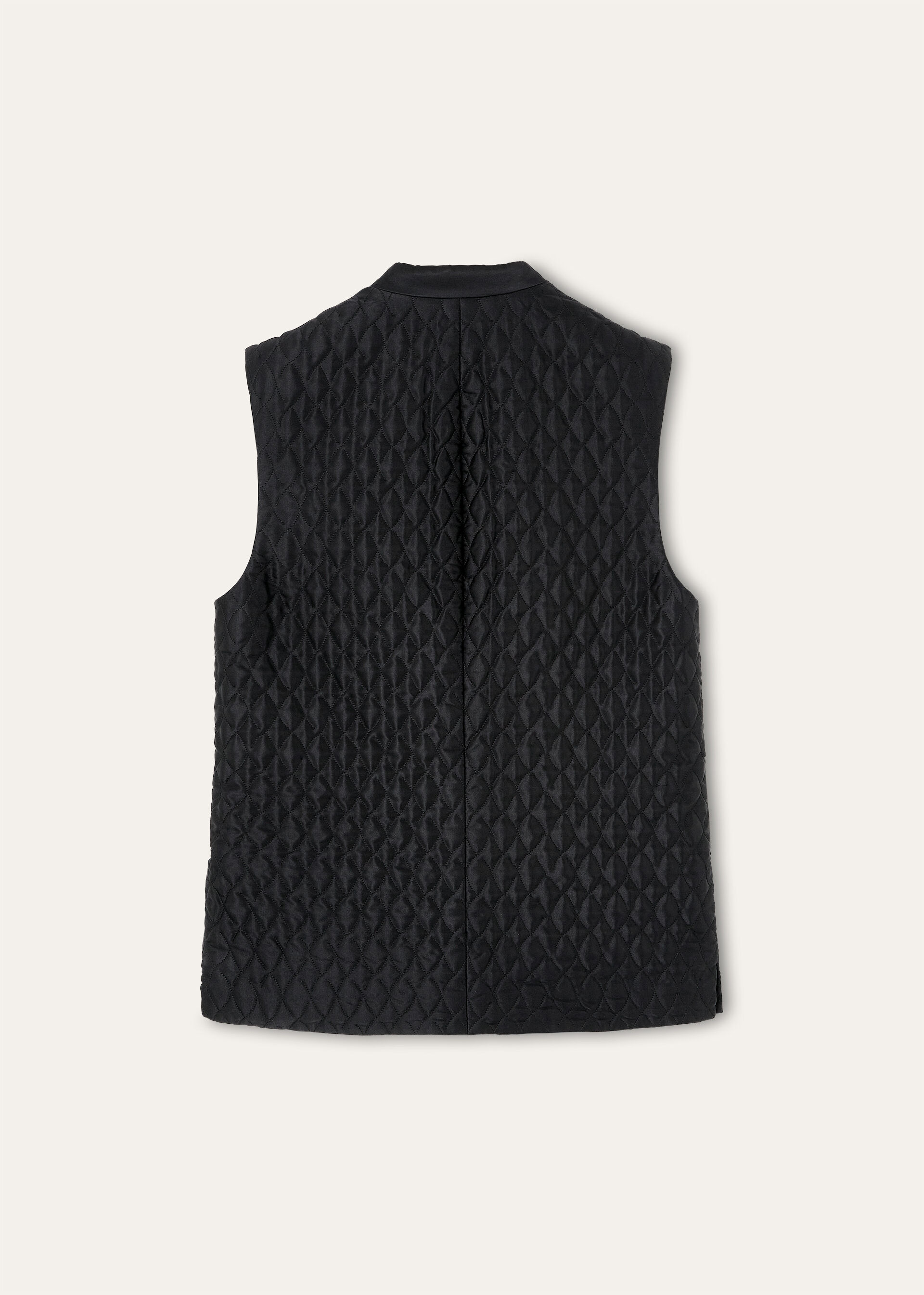 WINDSOR VEST QUILTED SILK CASH SATIN