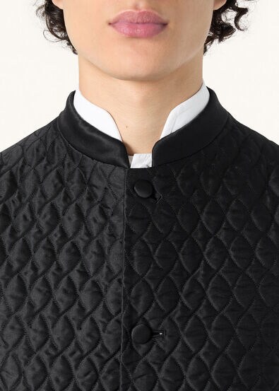 WINDSOR VEST QUILTED SILK CASH SATIN