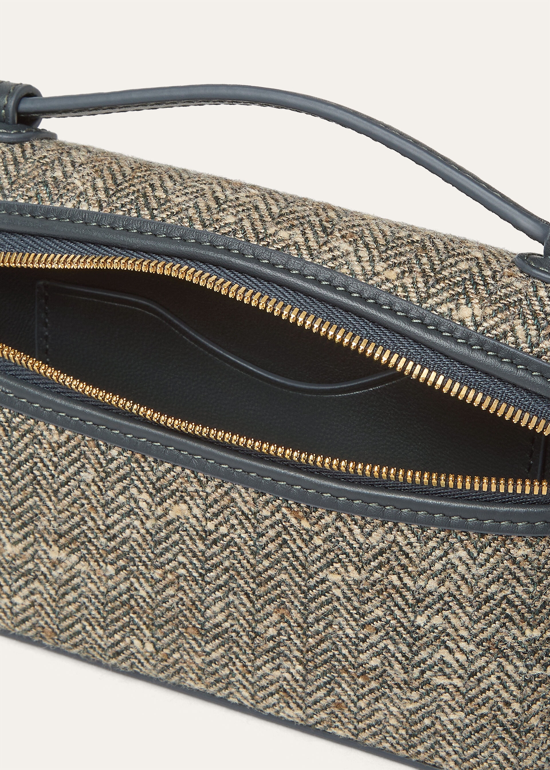 EXTRA POCKET MINI PCH WOOL LNN SLK TWEED/RND LTHR