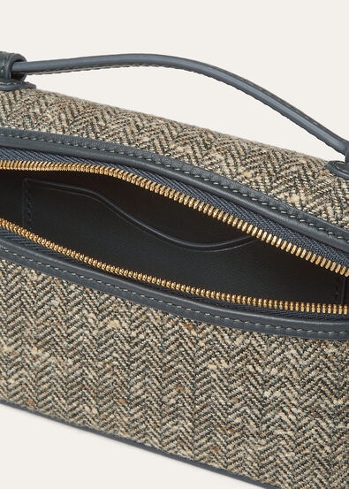 EXTRA POCKET MINI PCH WOOL LNN SLK TWEED/RND LTHR