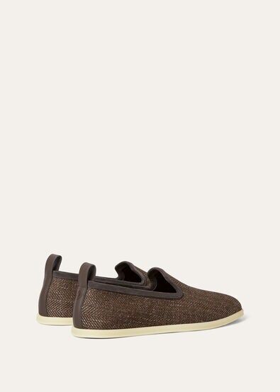 VENICE WALK FLAT WOOL SILK LINEN CHEVRON