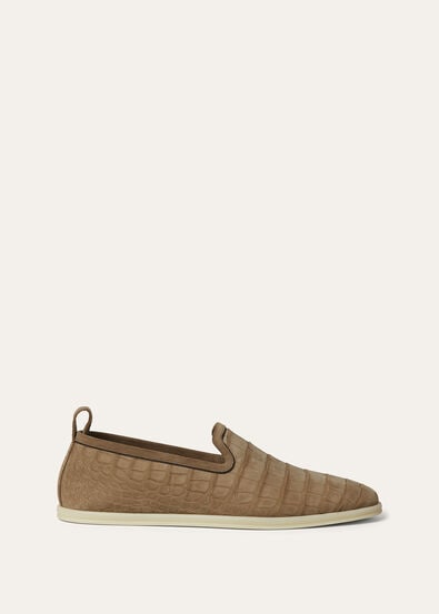 VENICE WALK FLAT NABUCK ALLIGATOR