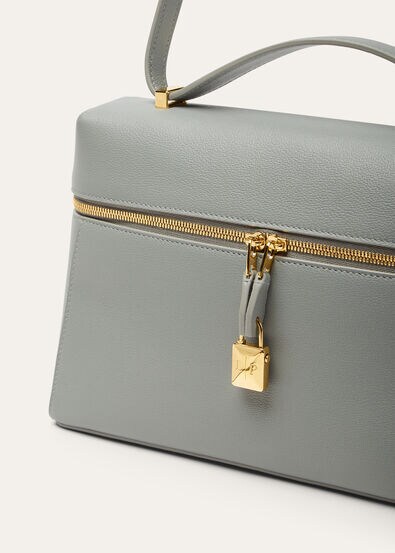 EXTRA BAG L27 LINEN CALF W/FLORAL CHARMS