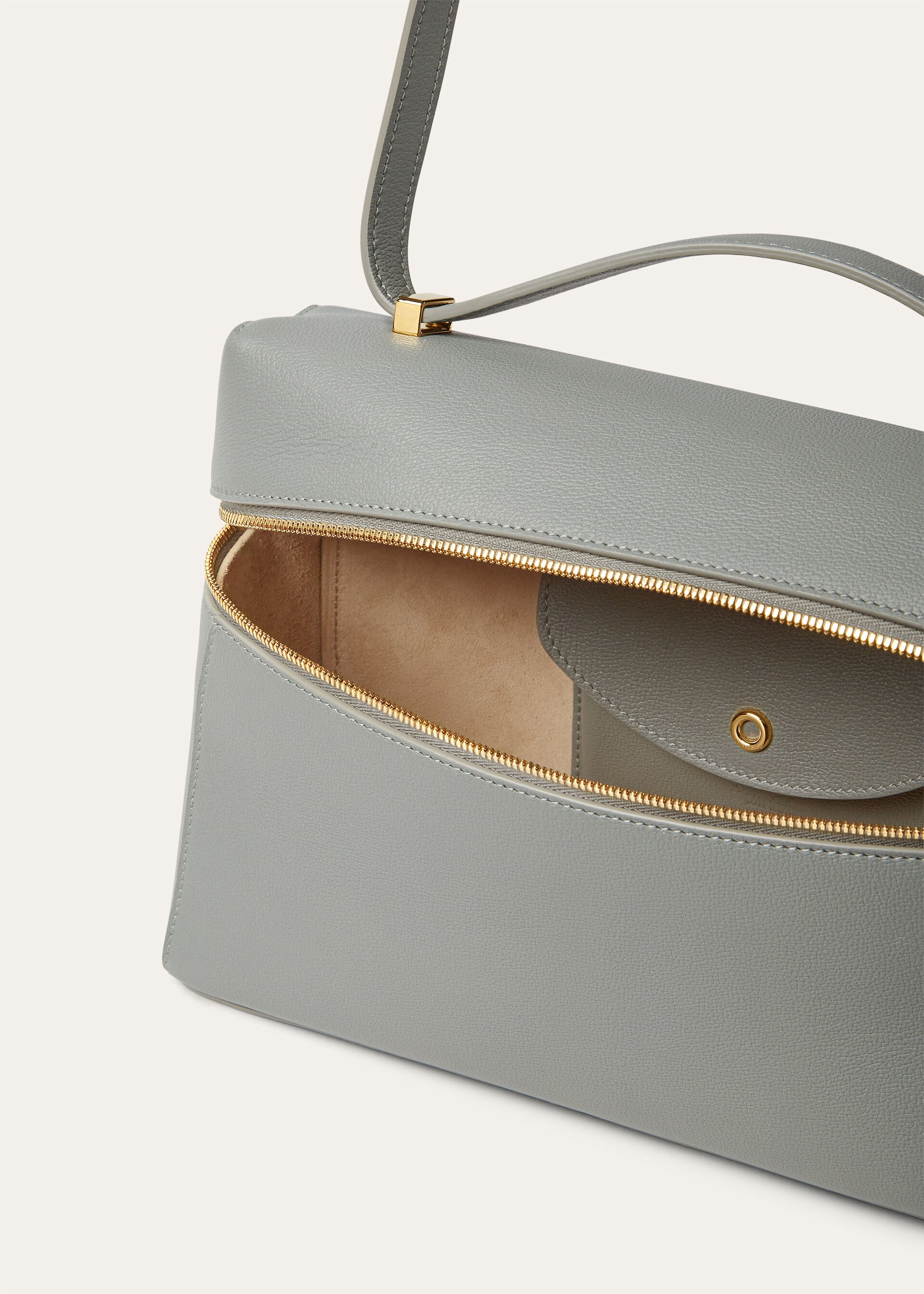 EXTRA BAG L27 LINEN CALF W/FLORAL CHARMS