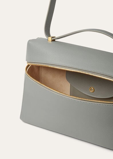 EXTRA BAG L27 LINEN CALF W/FLORAL CHARMS