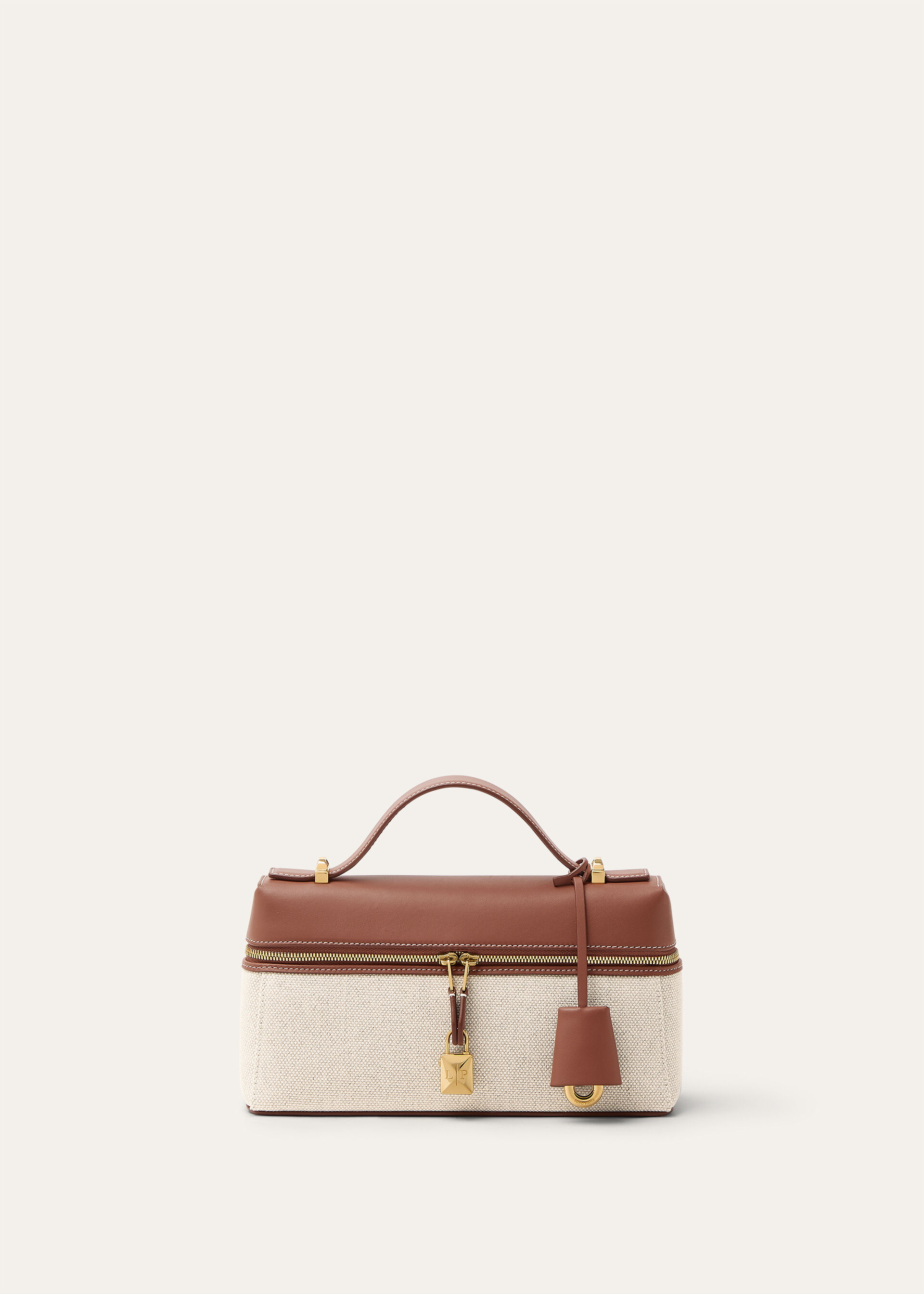 EXTRA BAG L23 NATURAL CANVAS ROUNDED LEATHER