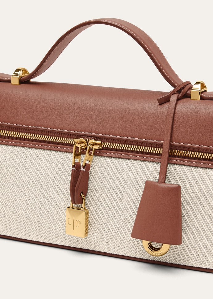 EXTRA BAG L23 NATURAL CANVAS ROUNDED LEATHER_FAQ2304_B4NE_NR_7