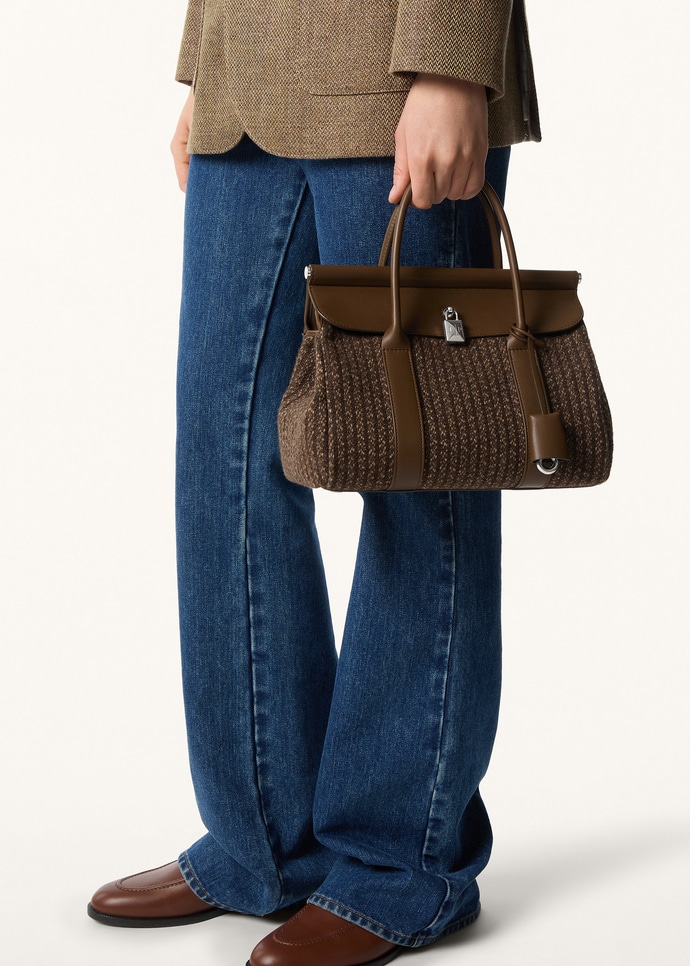 LOOM L25 PINSTRIPES TWEED/ROUNDED LEATHER_FAQ2337_B5NP_NR_2