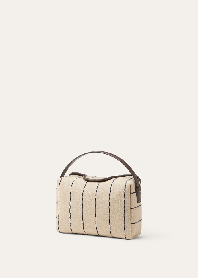 LP TRAVEL POUCH STRIPED CANVAS/ROUNDED LEATHER_FAQ2423_B5O2_NR_4