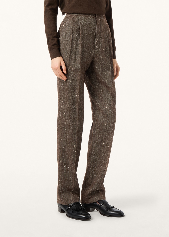 MALIK TROUSERS WOOL SILK LINEN CHEVRON_FAQ2443_F7G6_3