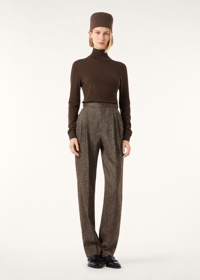 MALIK TROUSERS WOOL SILK LINEN CHEVRON_FAQ2443_F7G6_1