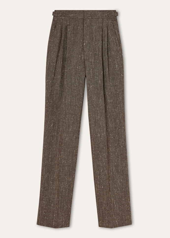 MALIK TROUSERS WOOL SILK LINEN CHEVRON_FAQ2443_F7G6_5
