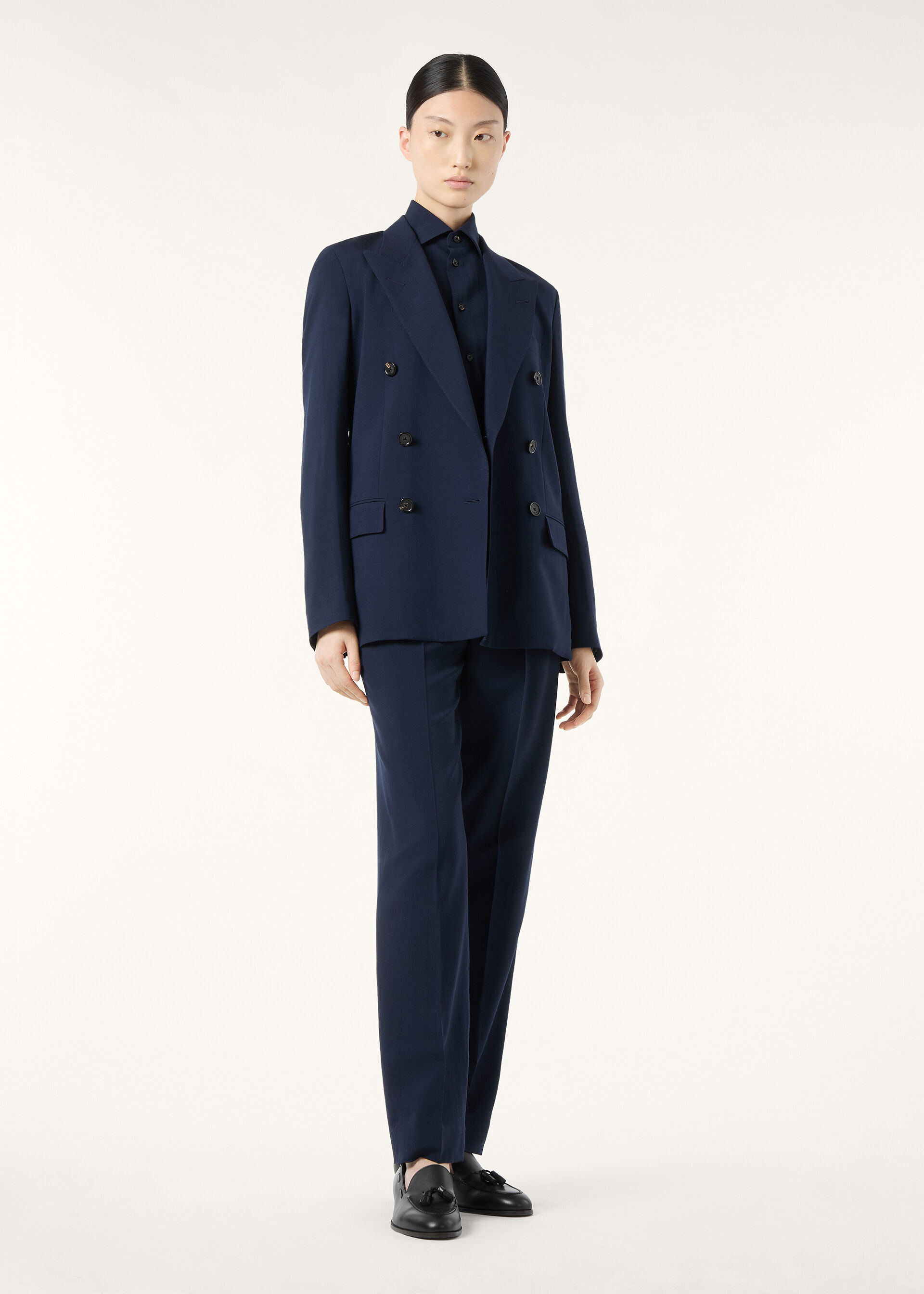 THEA CUTAWAY COLLAR SHIRT BREEZE WOOL