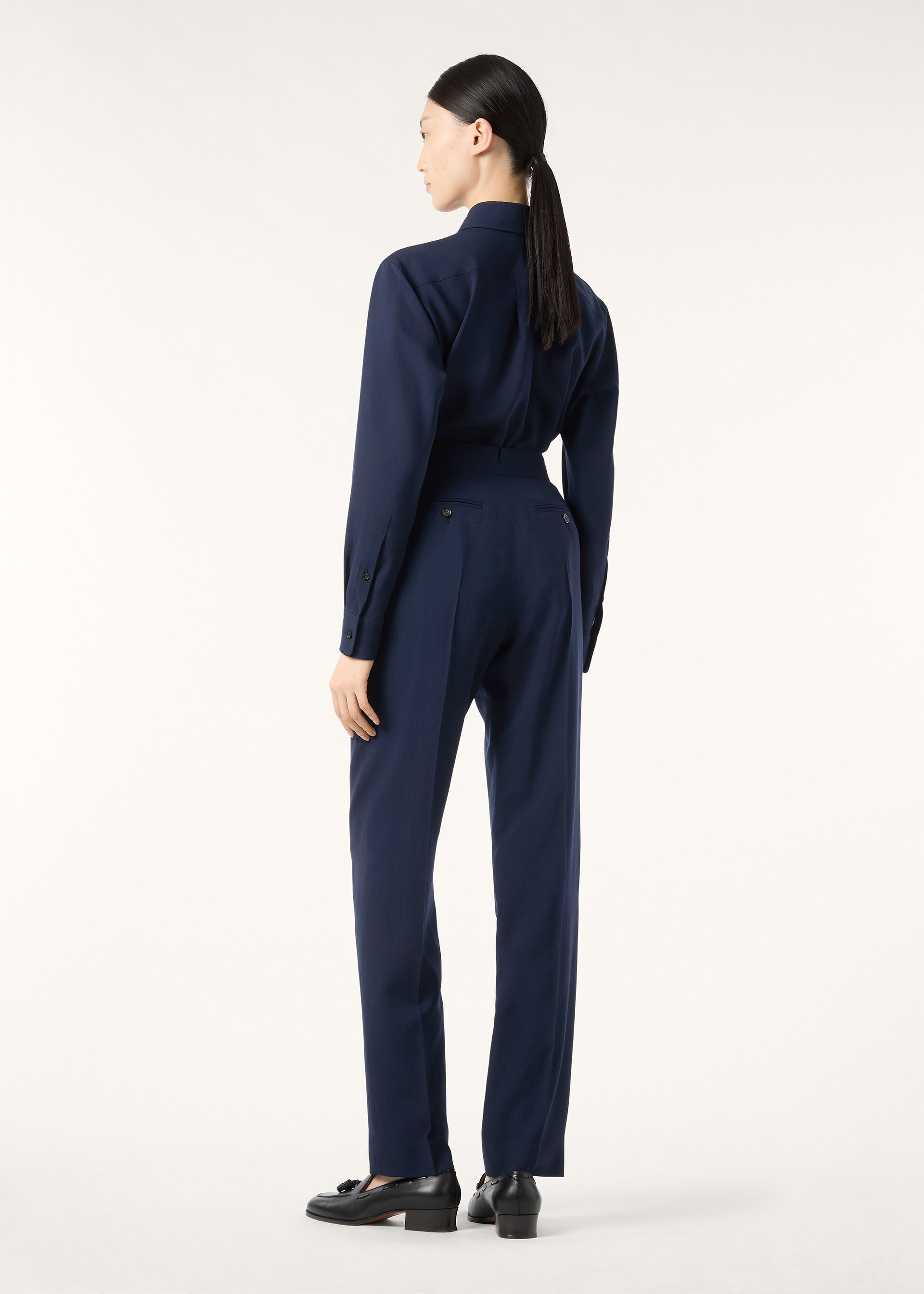 THEA CUTAWAY COLLAR SHIRT BREEZE WOOL