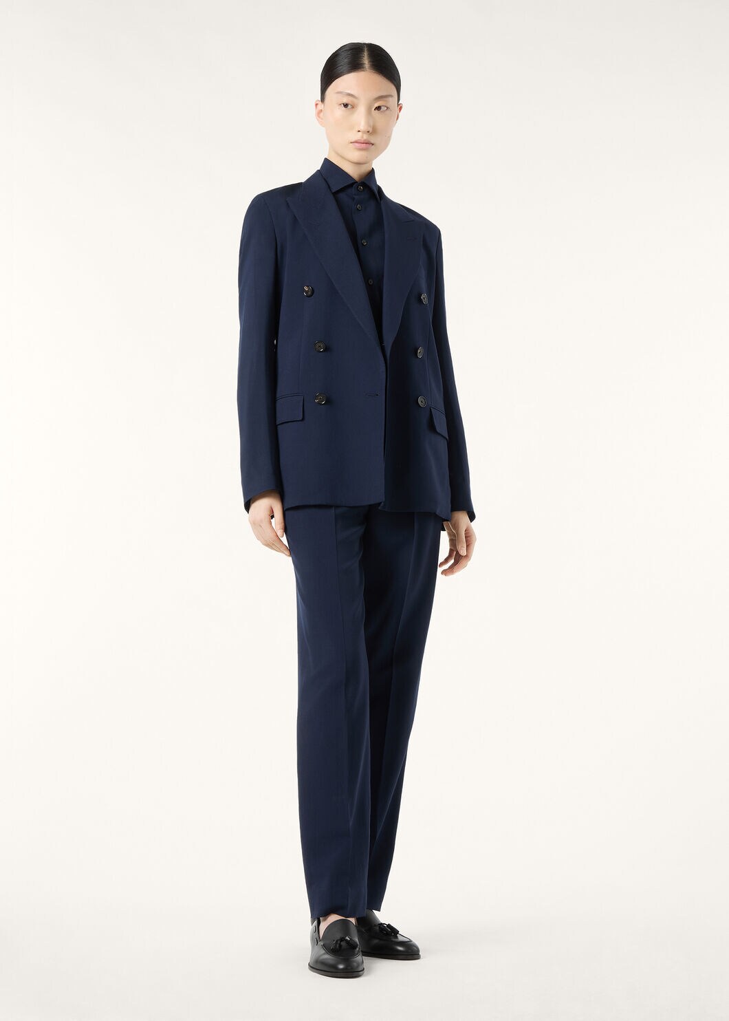 THEA CUTAWAY COLLAR SHIRT BREEZE WOOL