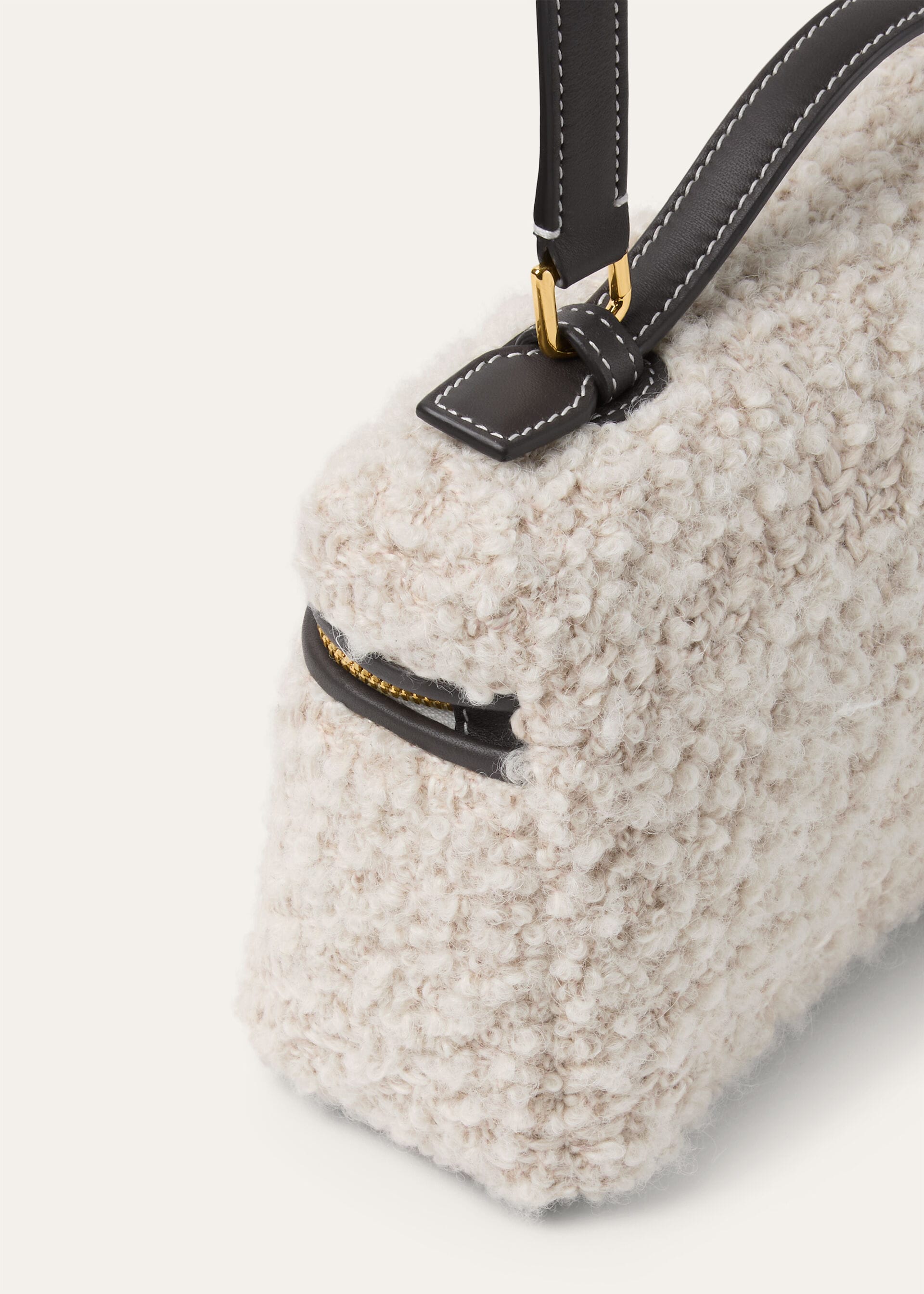 EXTRA POCKET L19 BOUCLE ALPACA MOHAIR/RNDD LTHR LS