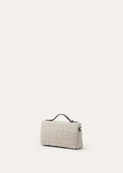 EXTRA POCKET L19 BOUCLE ALPACA MOHAIR/RNDD LTHR LS