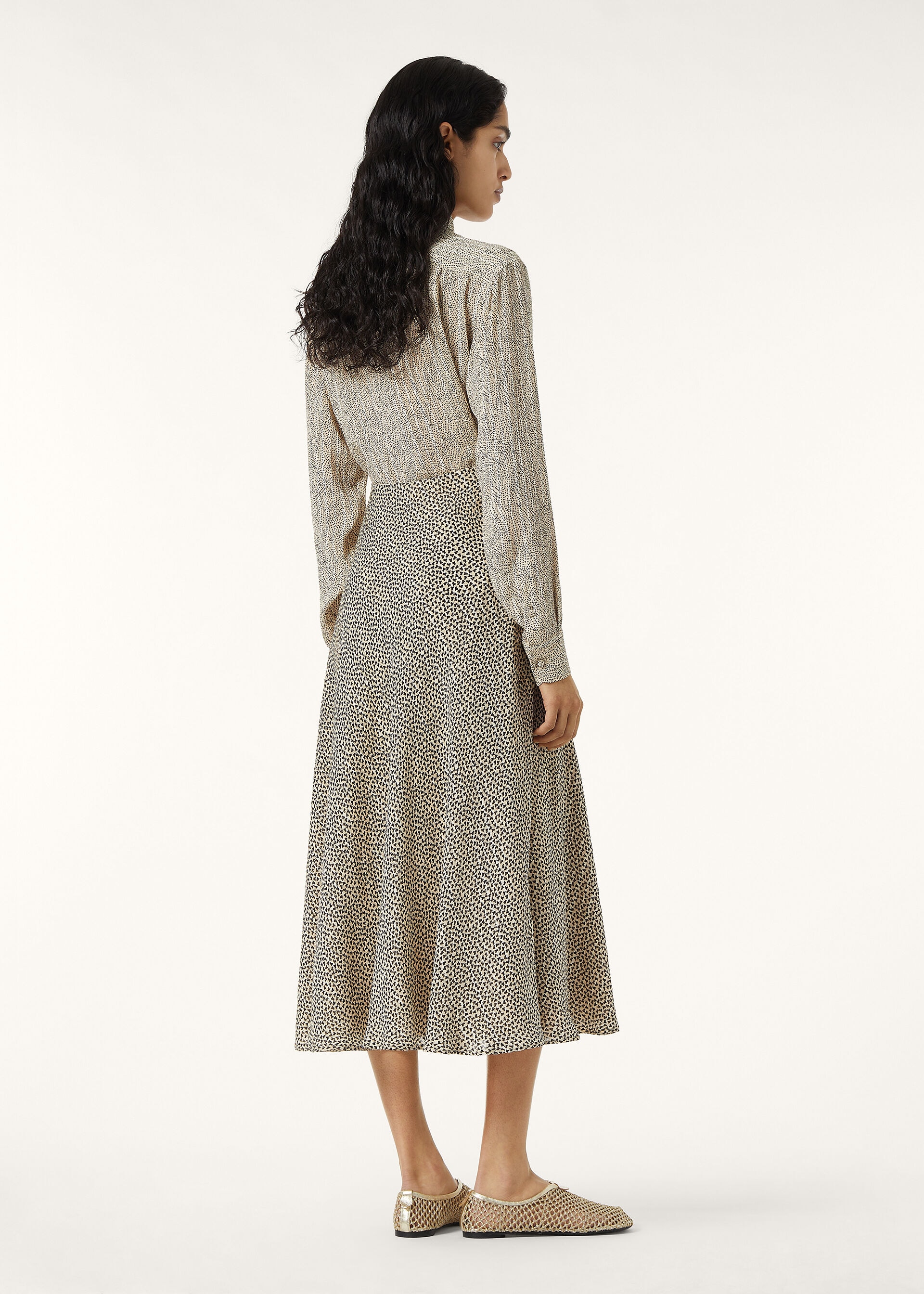 ERIKA SKIRT GOLDEN FOLIAGE SILK LAME'