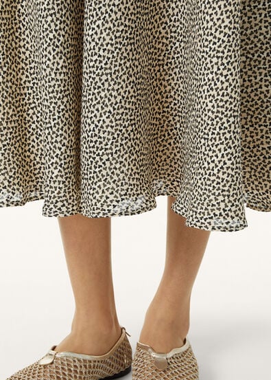 ERIKA SKIRT GOLDEN FOLIAGE SILK LAME'