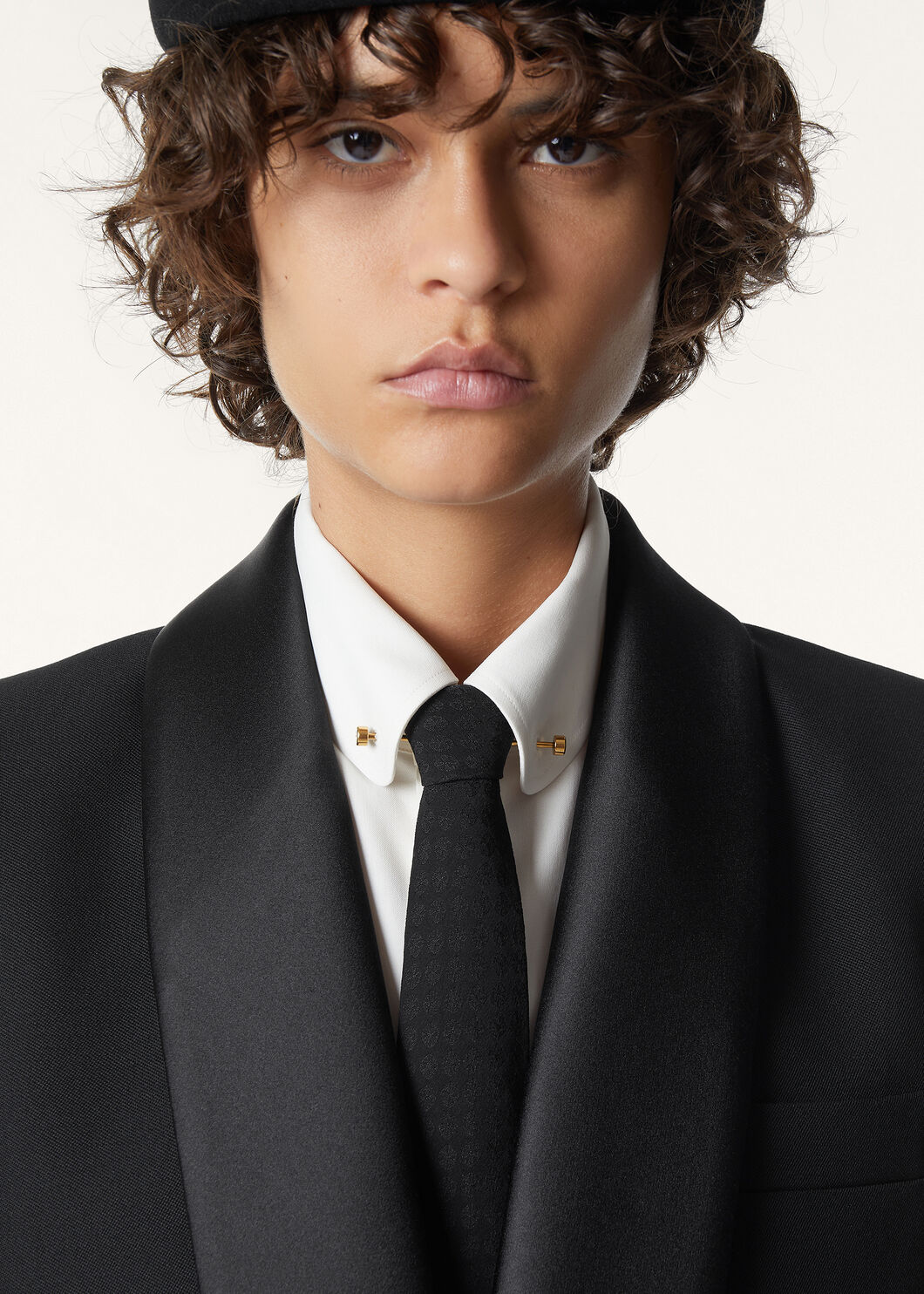 YALE TIE 8 MEDALLION JACQUARD SILK