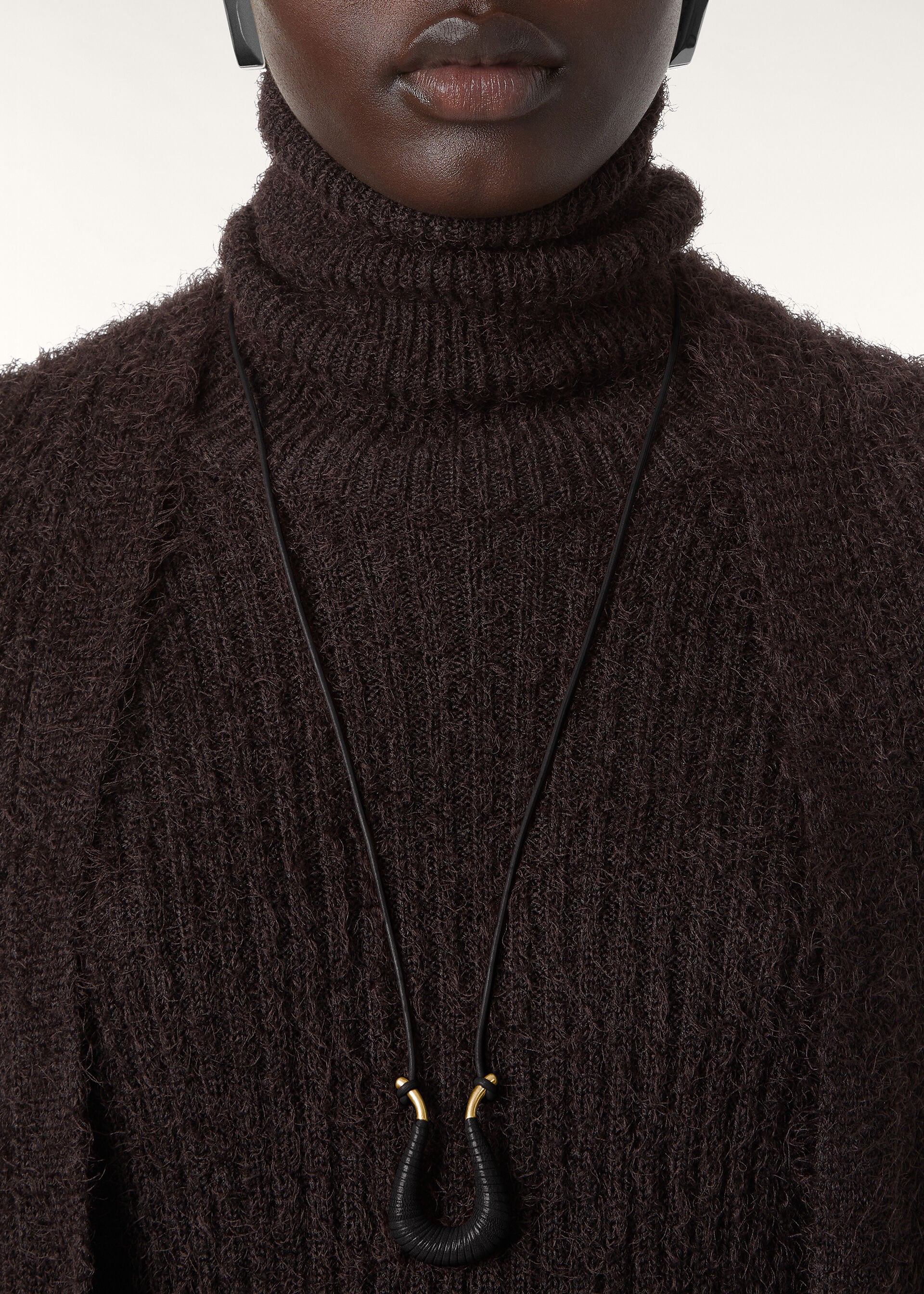 BRAIDED DUO NECKLACE LEATHER