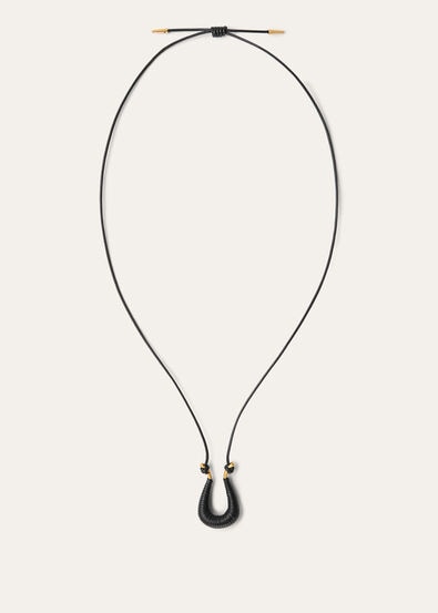 BRAIDED DUO NECKLACE LEATHER