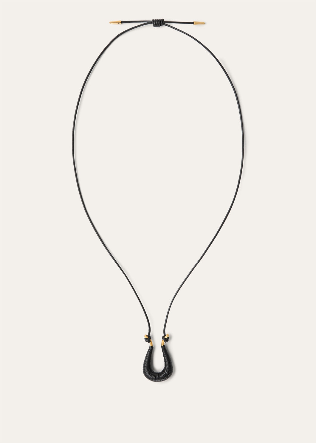 BRAIDED DUO NECKLACE LEATHER