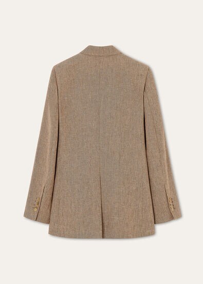 GENNY DB JACKET SARTORIAL LINEN CREPE