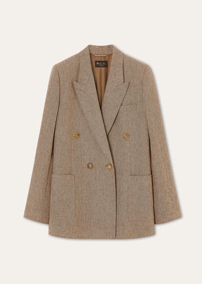 GENNY DB JACKET SARTORIAL LINEN CREPE