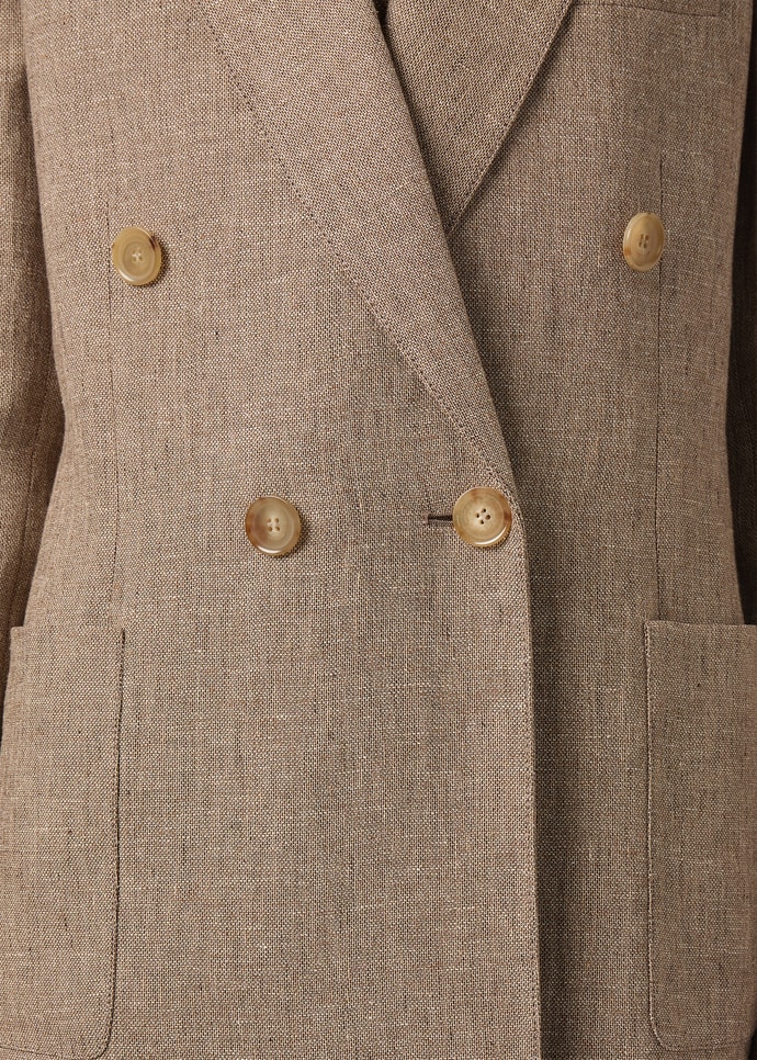 GENNY DB JACKET SARTORIAL LINEN CREPE_FAQ2532_D0XO_2